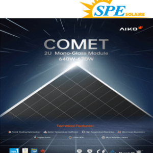 PANNEAUX PHOTOVOLTAÏQUES AIKO COMET 2U Mono-Glass