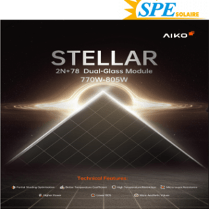 PANNEAUX PHOTOVOLTAÏQUES AIKO STELLAR 2N+78 Dual-Glass